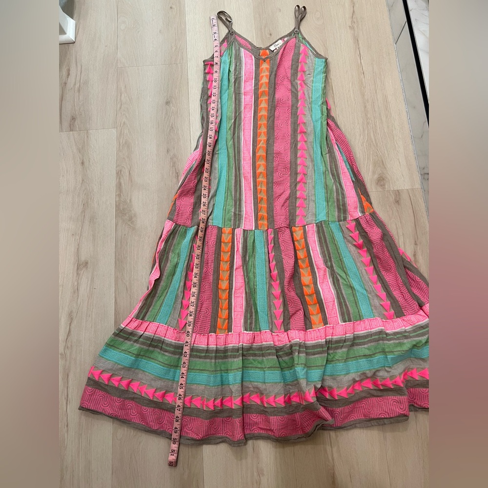 Elan Vibrant Pink, Orange, Green Maxi Dress - Picture 5 of 5